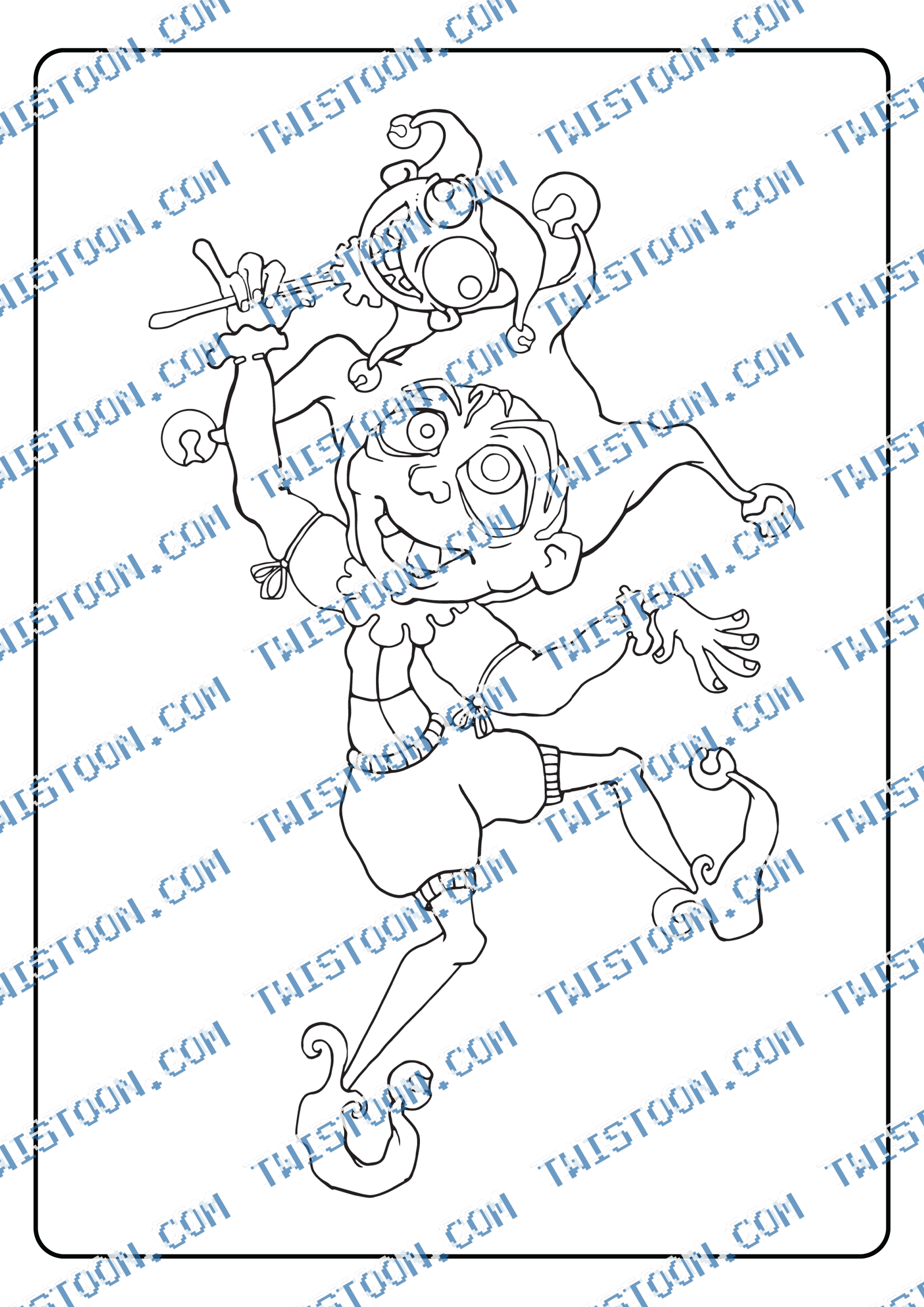 April Fool Coloring Page