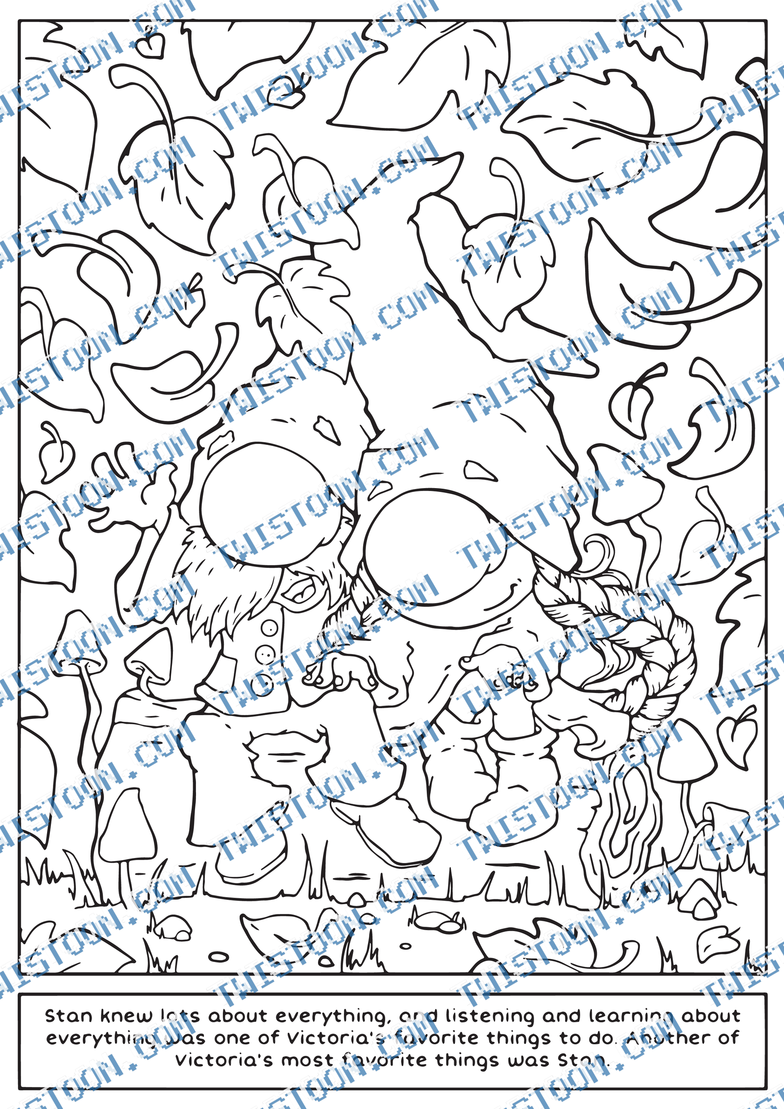 Autumn Stories Coloring Page