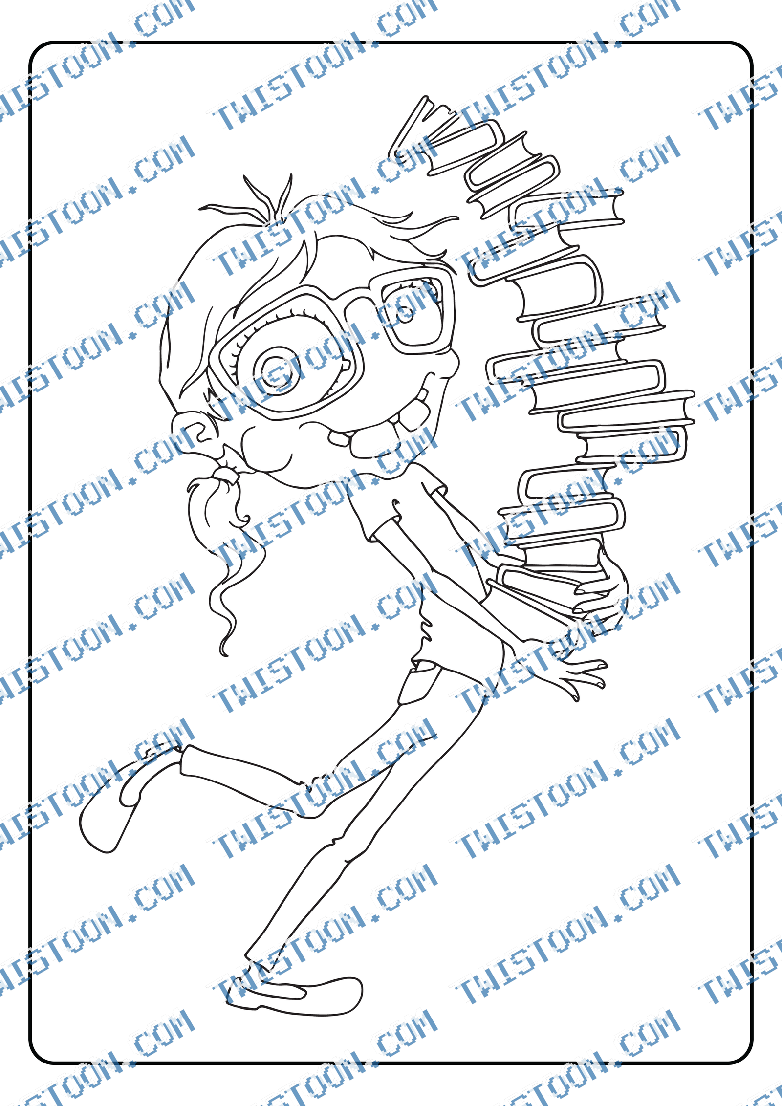 Book Nerdcoloringpage
