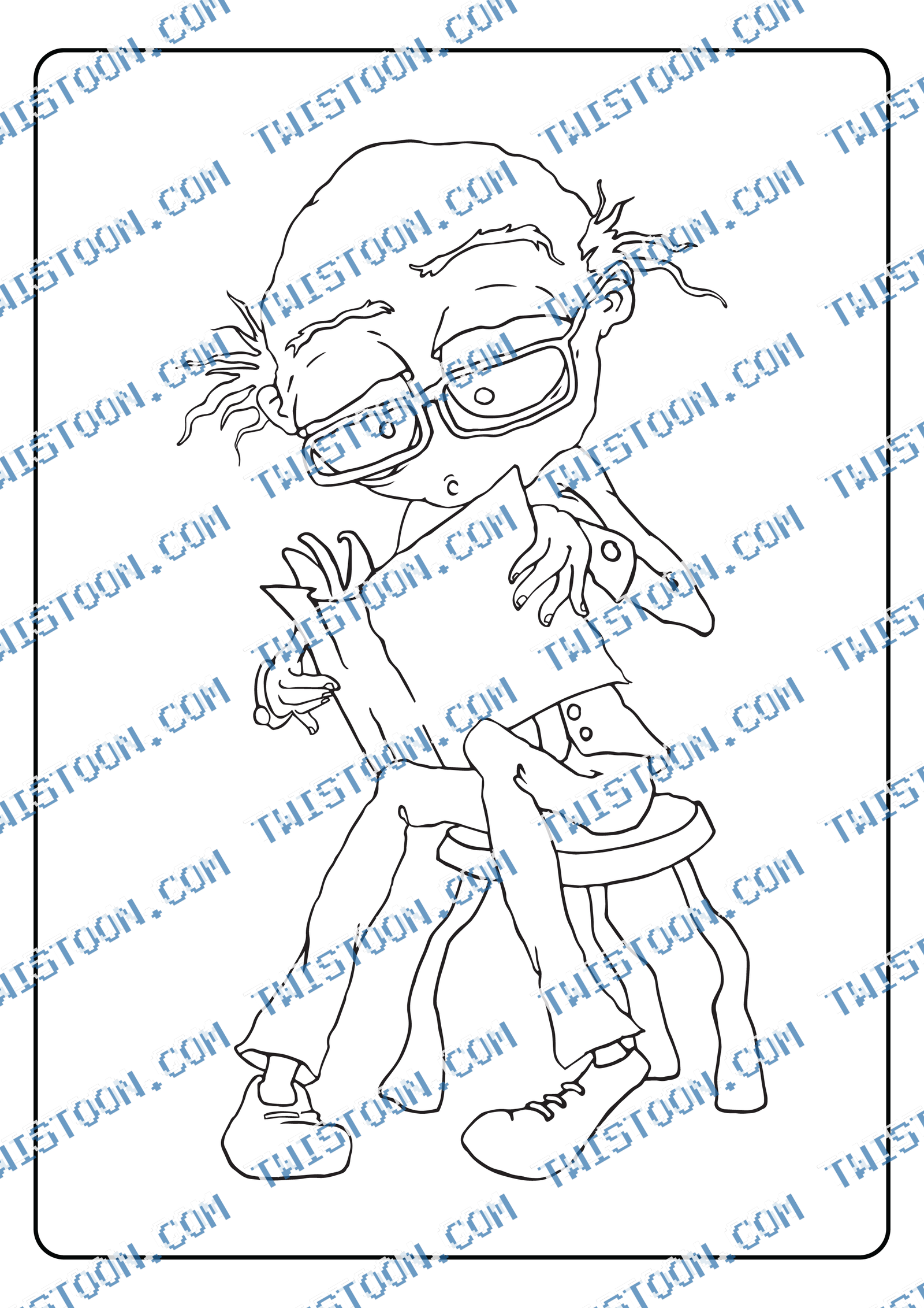Bookworm Bob Coloring Page