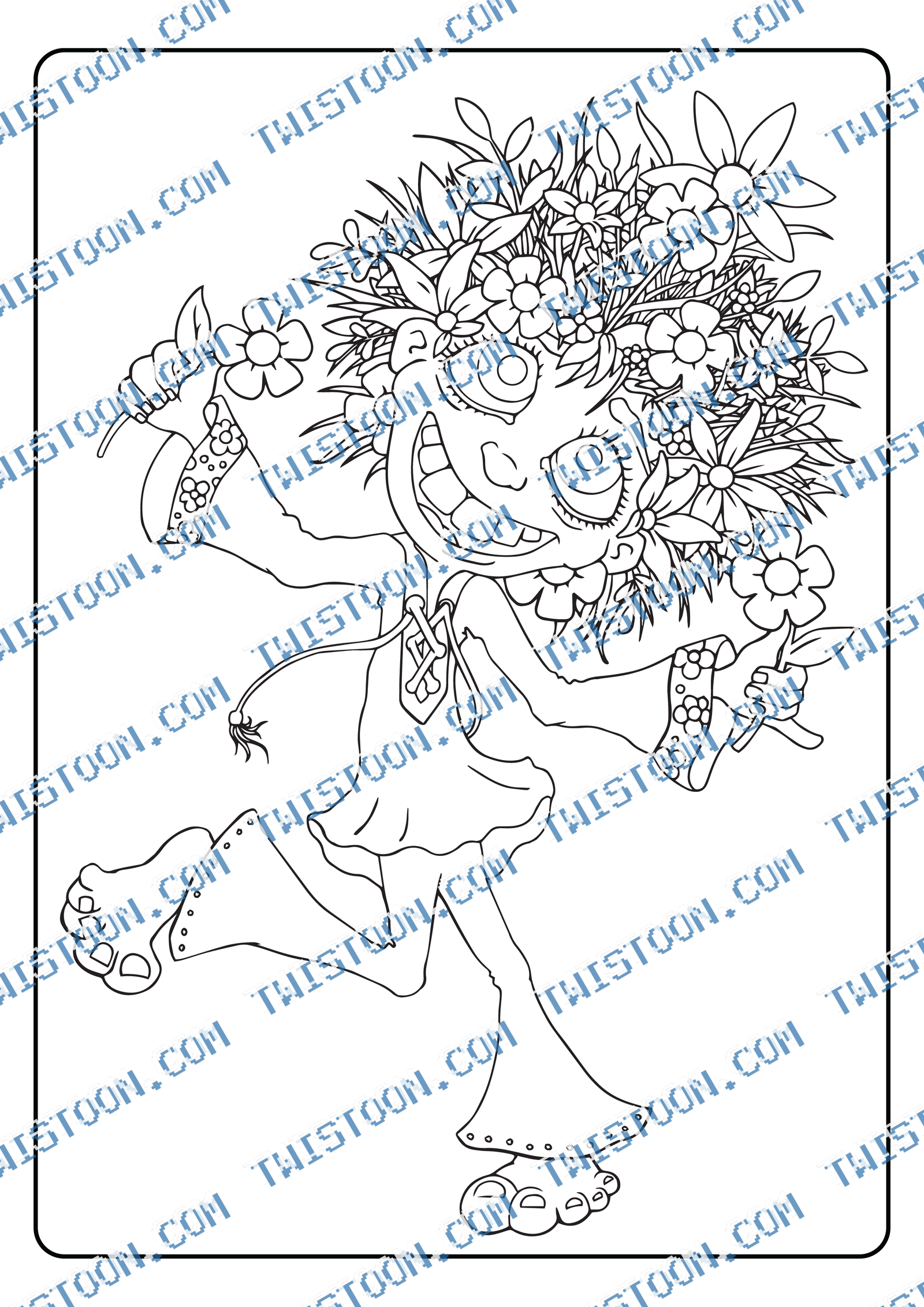 Flora Coloring Page