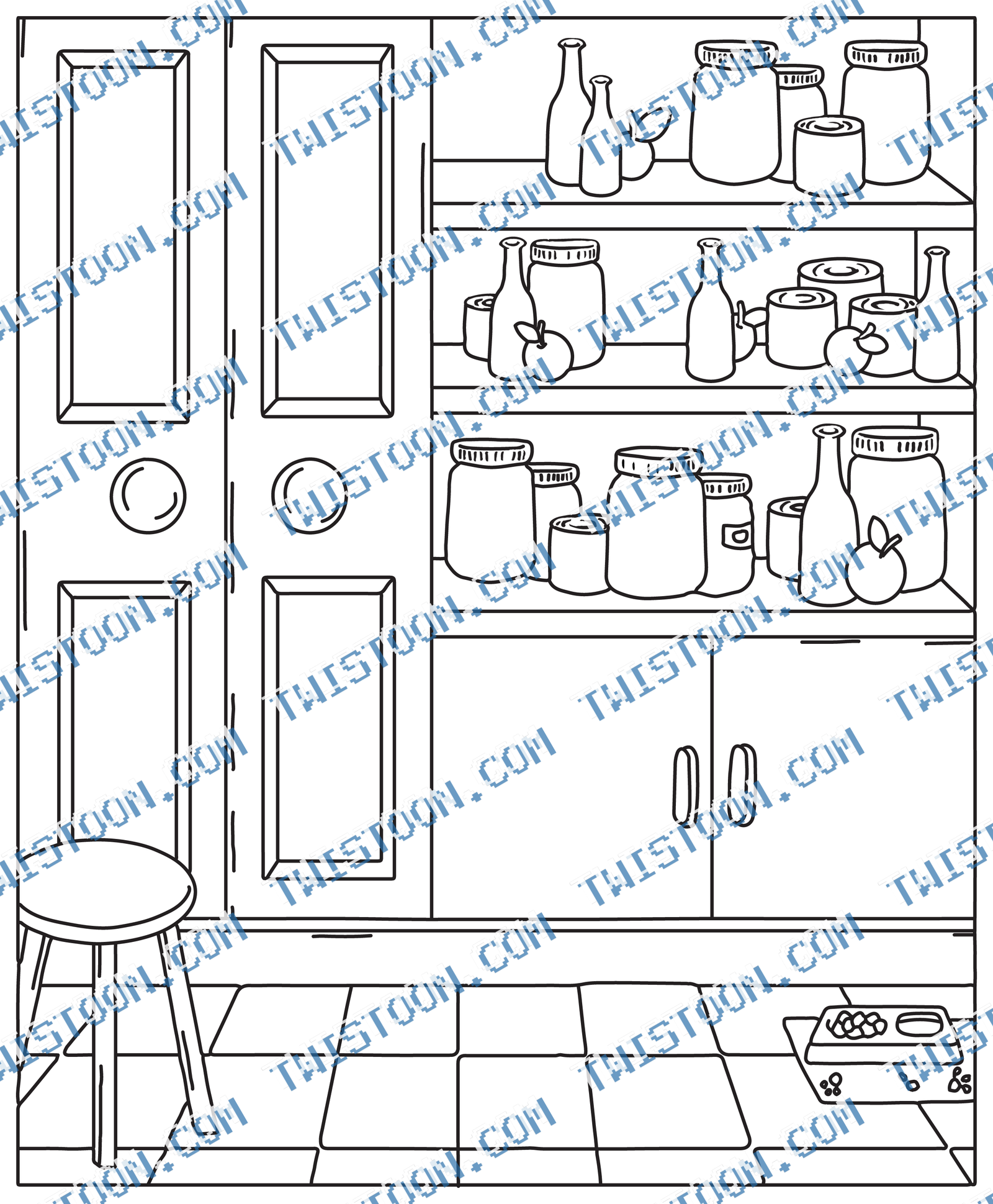 Kitchen Cupboard Background