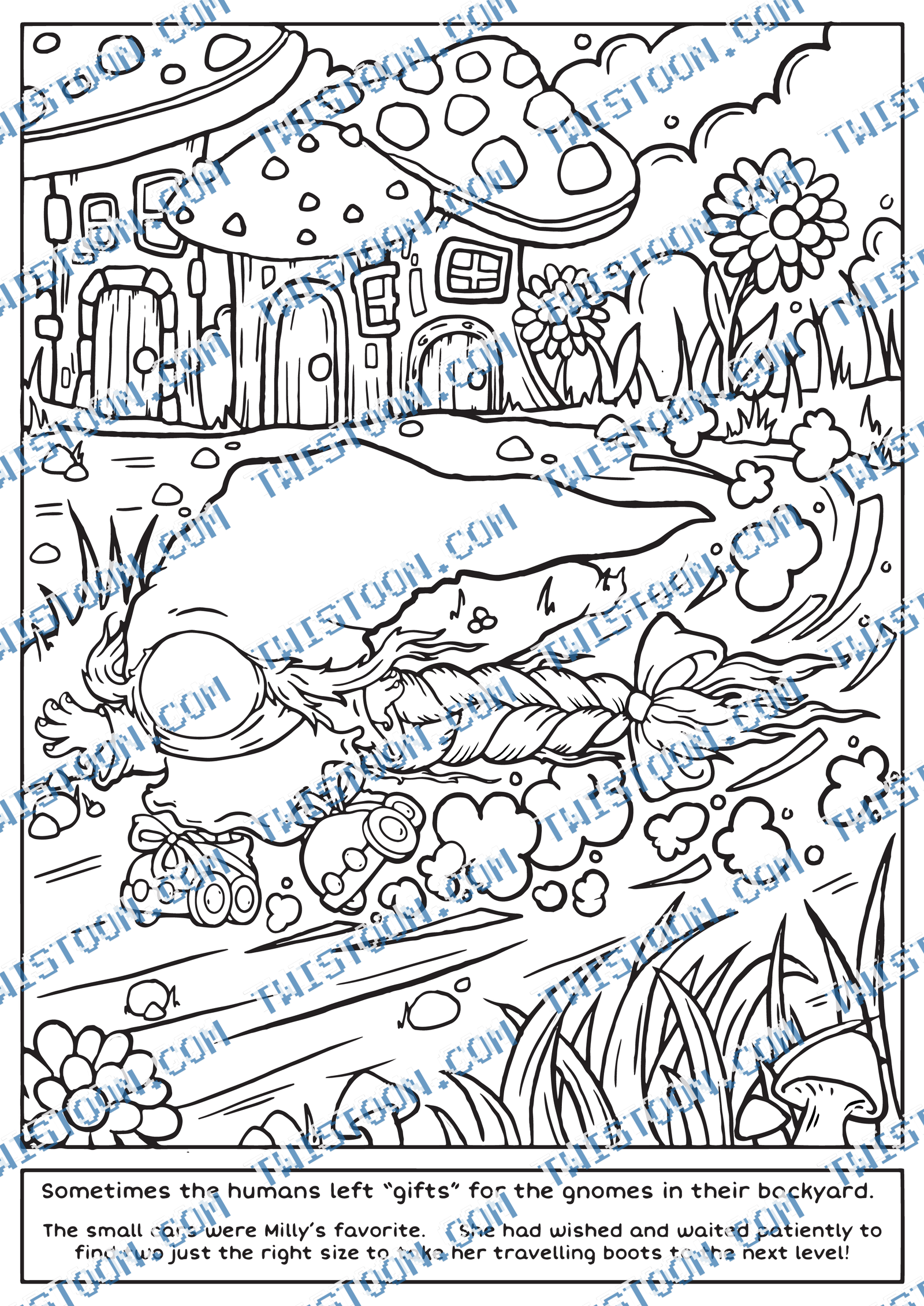 Milly Skates Coloring Page