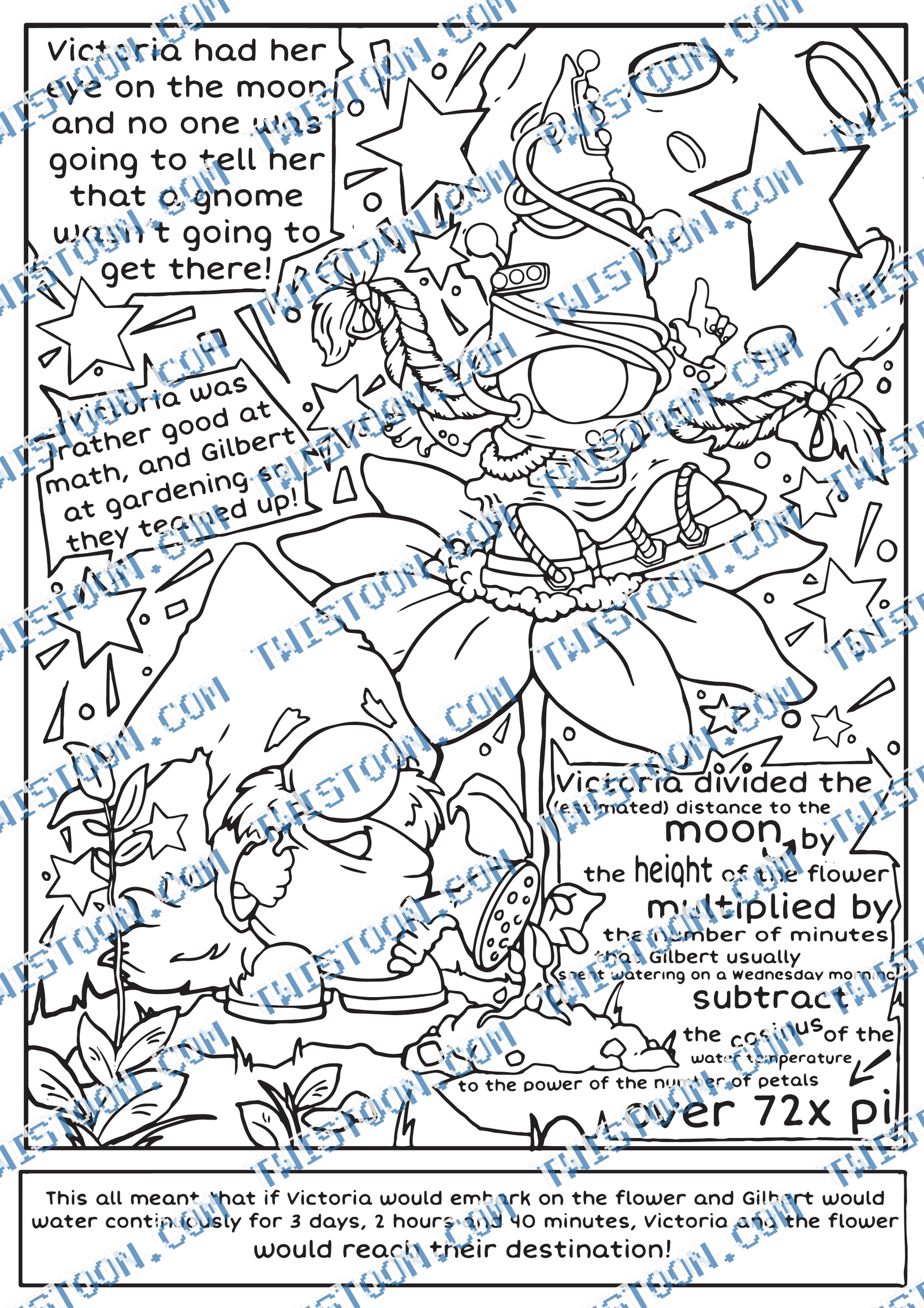 Moon Flower Coloring Page