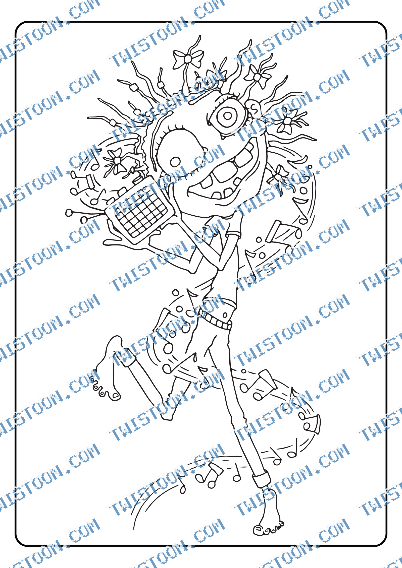 Music Box Coloring Page