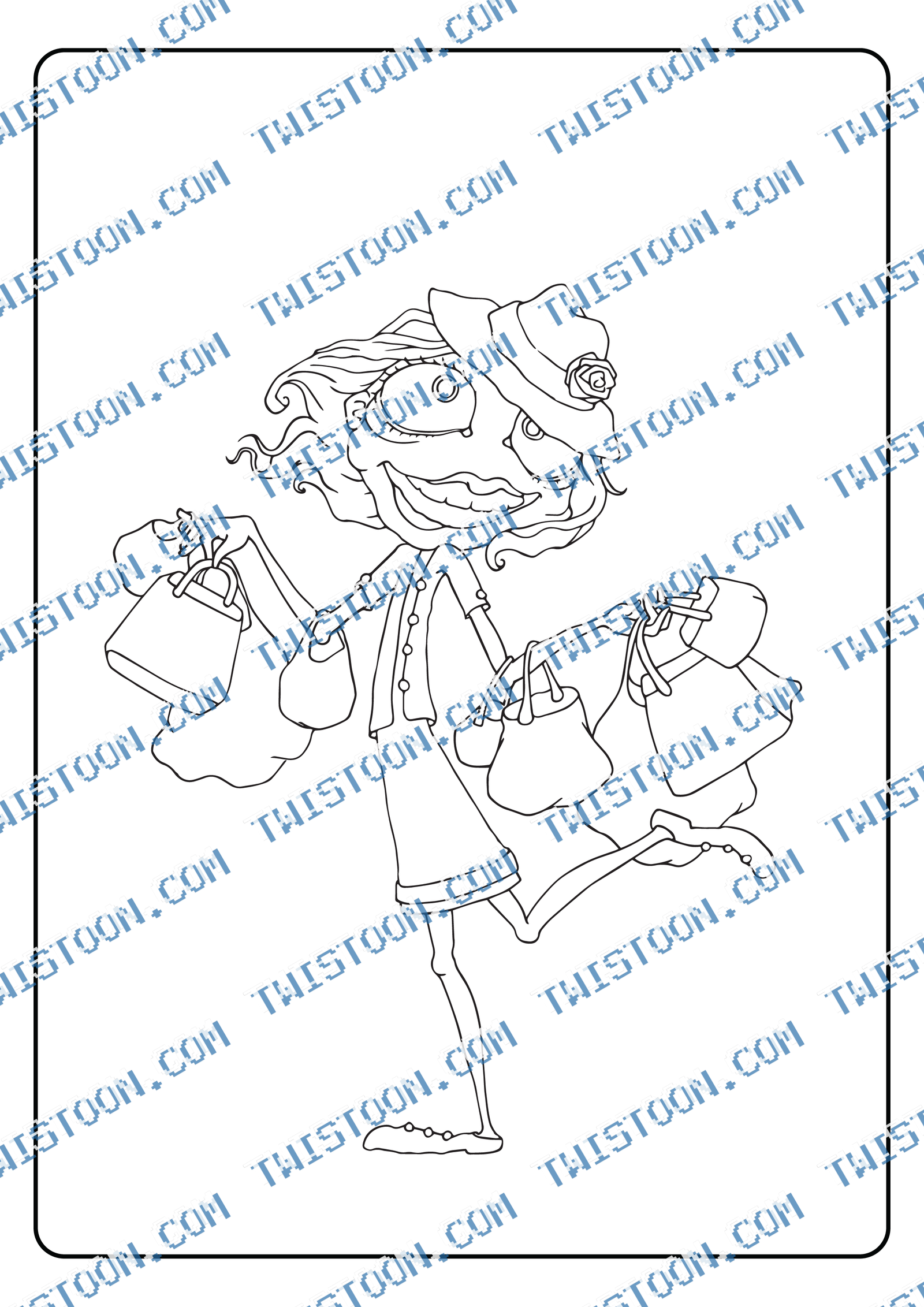 Shopping Spree Coloring Page