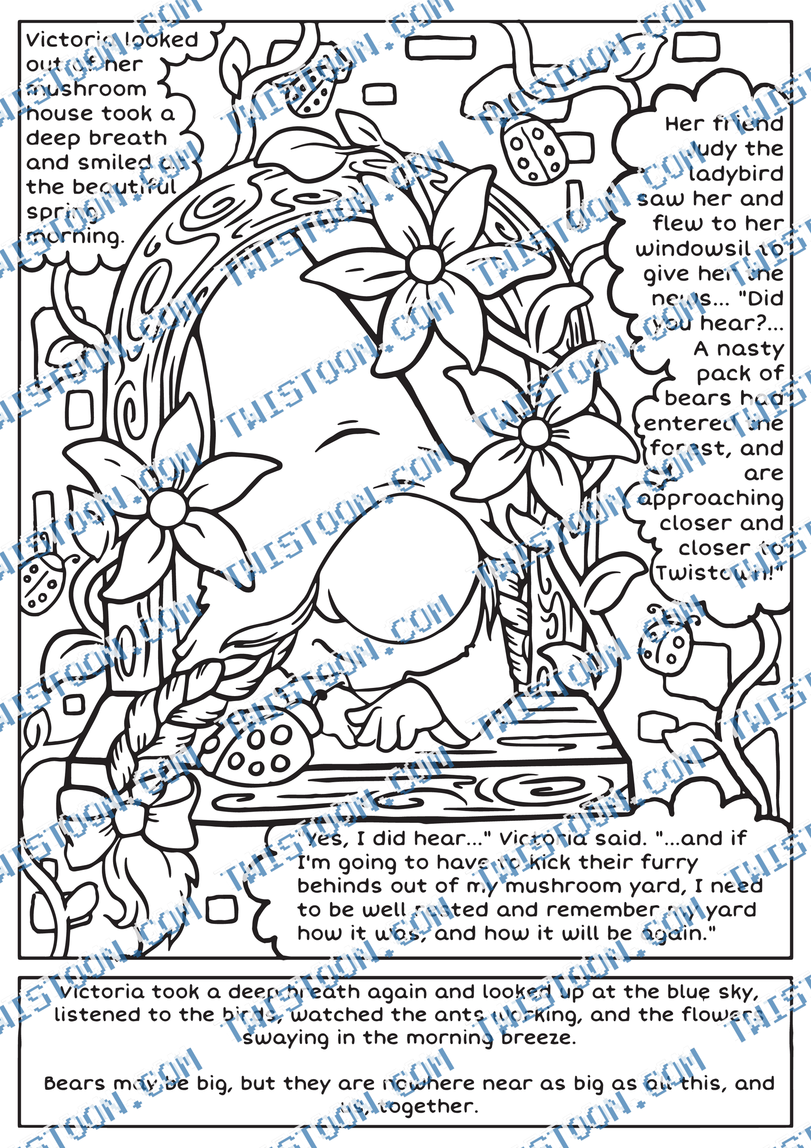 Victorias Window Coloring Page