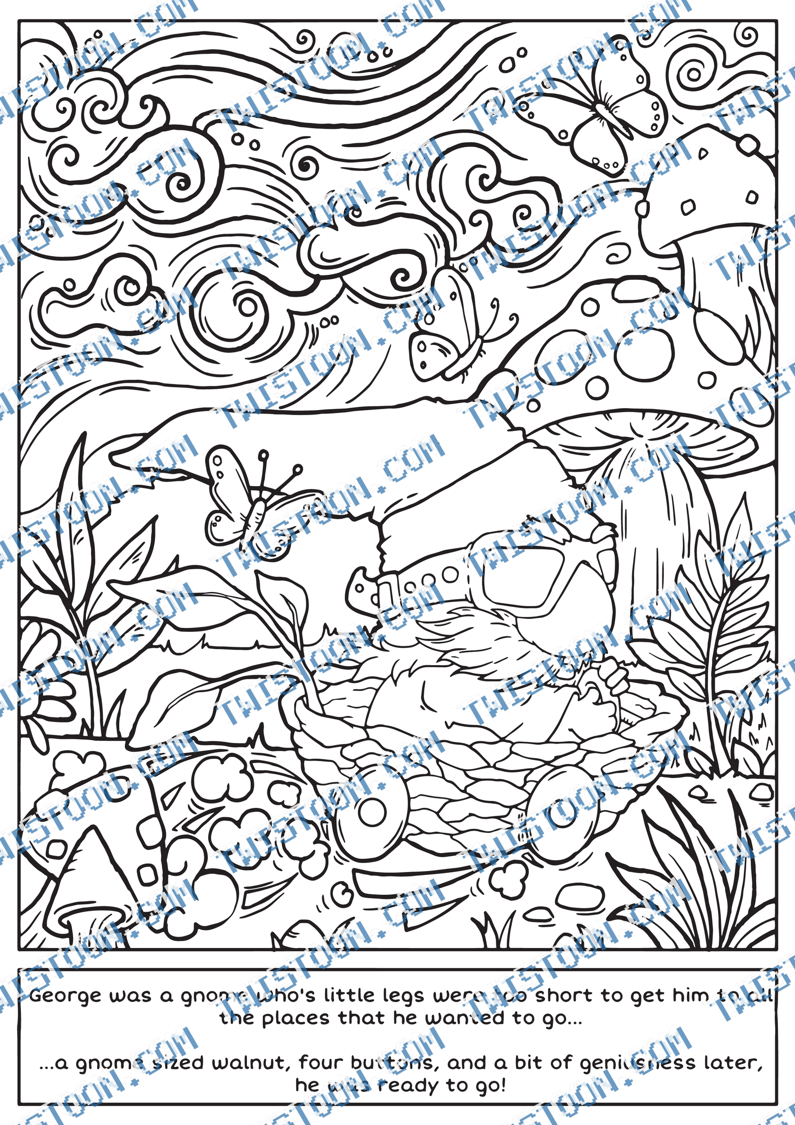 Walnut Car Coloring Page